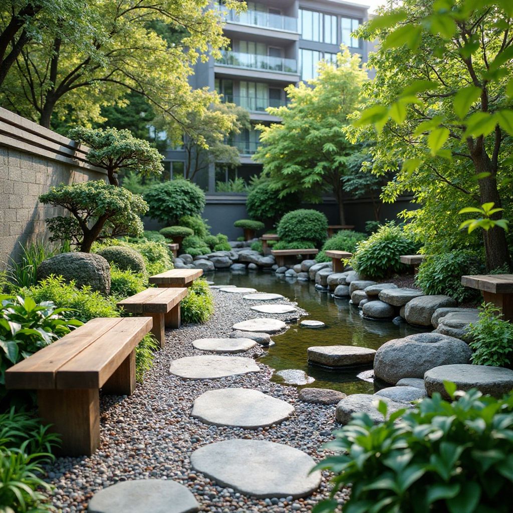 Outdoor meditation garden